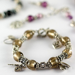 320Pcs 8 Styles Tibetan Style Alloy Bead Caps&nbsp;TIBE-GO0001-02