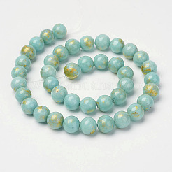 Natural Mashan Jade Beads Strands&nbsp;X-G-P232-01-H-8mm