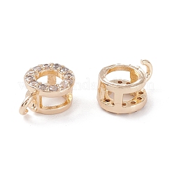 Rack Plating Brass Micro Pave Cubic Zirconia Pendant Bails&nbsp;ZIRC-F126-03G