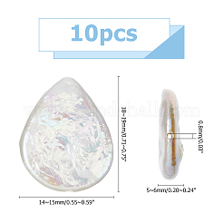 10Pcs Baroque Natural Keshi Pearl Beads&nbsp;PEAR-HS0001-06
