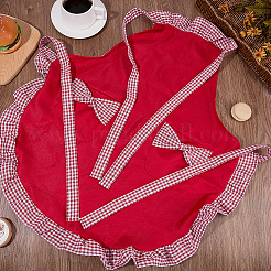 1Pcs Polyester Bowknot Kitchen Apron&nbsp;AJEW-BM0001-51