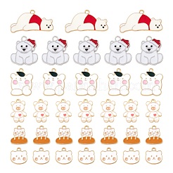 24Pcs 6 Style Alloy Enamel Pendants&nbsp;ENAM-LS0001-88