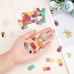 DIY Walnut Wooden Dangle Earring Making Kits&nbsp;DIY-OC0006-73