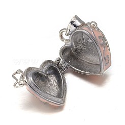 Enamel Heart Rack Plating Brass Prayer Box Pendants&nbsp;KK-L101-02