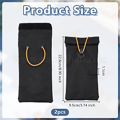 Polyester Security Faraday Bags for Key-Fob Protector&nbsp;ABAG-WH0032-119C