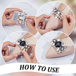 2Pcs Alloy Rhinestone Shoe Buckle Clips&nbsp;AJEW-ME0001-35