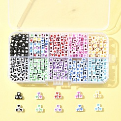 900Pcs 10 Colors Opaque Acrylic Beads&nbsp;OACR-FS0004-04