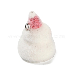 Christmas Flocky Opaque Resin Pendants&nbsp;LS-RESI-C064-01E