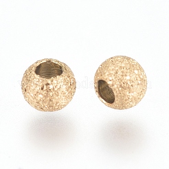 Ion Plating(IP) 304 Stainless Steel Textured Spacer Beads&nbsp;X-STAS-P108-04G-A