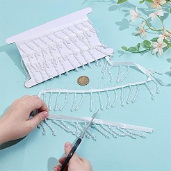 2 Yards Glass Seed Bead Tassel Ribbons&nbsp;OCOR-PH0006-83A