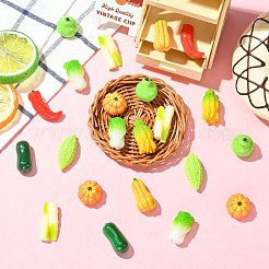 9Pcs 9 Styles Opaque Resin Cabochons&nbsp;RESI-CJC0012-44