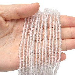 Natural Quartz Crystal Round Beads Strands&nbsp;G-J303-01-4mm