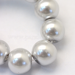 Baking Paint Pearlized Glass Pearl Round Bead Strands&nbsp;HY-Q003-10mm-62