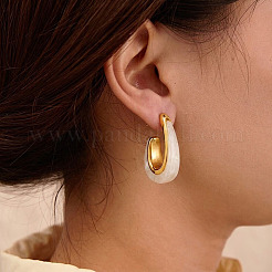 304 Stainless Steel Resin Stud Earrings for Women&nbsp;EG1813-1