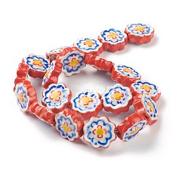 Handmade Porcelain Flower Beads&nbsp;PORC-J008-04D