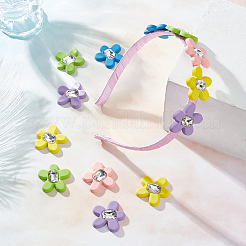 20Pcs 5 Colors Rubberized Style Acrylic Crystal Rhinestone Cabochons&nbsp;MACR-CA0001-15