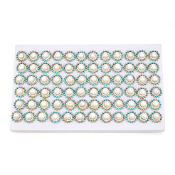 Flower Brass Natural Pearl Stud Earrings&nbsp;PEAR-N020-05Y