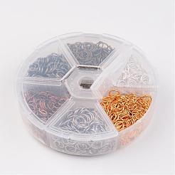 1 Box 6 Color Iron Open Jump Rings&nbsp;IFIN-X0025-6mm-NF-B