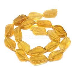 Natural Yellow Fluorite Beads Strands&nbsp;G-G106-F03-01
