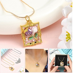 10Pcs 5 Colors 1.2MM Brass Round Snake Chain Necklace Making&nbsp;MAK-YW0001-26
