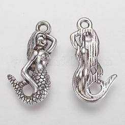 Alloy Metal 3D Mermaid Pendants&nbsp;PALLOY-2458-AS-FF