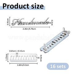 16 Sets Alloy Handmade Label Tags&nbsp;FIND-FH0017-81P