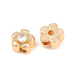 SHEGRACE Brass Micro Pave Clear Cubic Zirconia Beads&nbsp;XGRQ5K752-837G