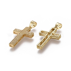 Brass Micro Pave Cubic Zirconia Pendants&nbsp;ZIRC-F115-13G