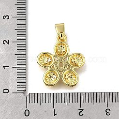 Brass Micro Pave Cubic Zirconia Pendants&nbsp;KK-Z102-15G