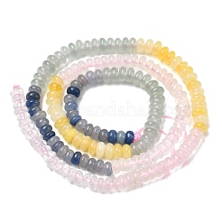 Natural Rose Quartz & Green Aventurine & Blue Aventurine & White Jade Beads Strands&nbsp;G-H333-01