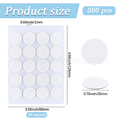 25Sheets Flat Round Double-faced Self-adhesive Paper Stickers&nbsp;AJEW-SP0004-25B