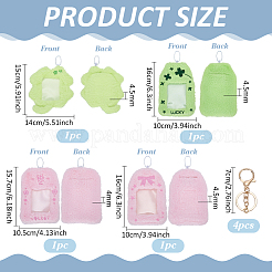 4Pcs 4 Styles Rectangle Acrylic Fibers Photocard Holder&nbsp;HJEW-FG0001-27