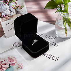 Square Velvet Ring Boxes&nbsp;VBOX-WH0002-01C
