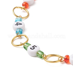 Acrylic Number Bead Knitting Row Counter Chains&nbsp;HJEW-JM00884