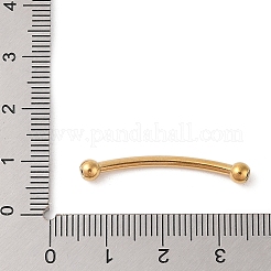 304 Stainless Steel Curved Tube Beads&nbsp;STAS-M061-04G