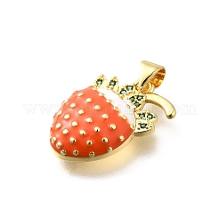 Brass Micro Pave Cubic Zirconia Pendants&nbsp;KK-Q066-29G