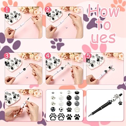 DIY Dog Paw Print Beadable Pens Making Sets&nbsp;DIY-YW0017-35