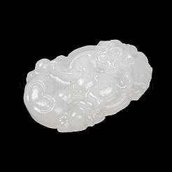 Natural White Jade Carved Pendants&nbsp;G-S384-01K
