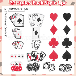 23Pcs Playing Card Theme Cloth Embroidery Applqiues&nbsp;PATC-WR0001-33