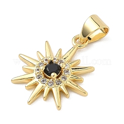 Brass Micro Pave Cubic Zirconia Pendants&nbsp;KK-A282-23G