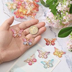 60Pcs 10 Colors Resin Pendants&nbsp;RESI-CA0001-81