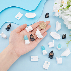30Pcs 5 Styles Bathroom Theme Opaque Resin Pendants&nbsp;RESI-PH0002-24
