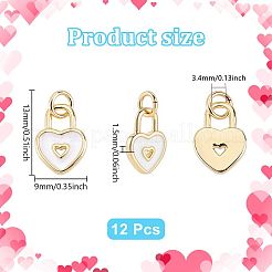 12Pcs Brass Enamel Pendants&nbsp;KK-GA0002-27