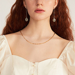 Brass Paperclip Chain Necklaces&nbsp;JN975A