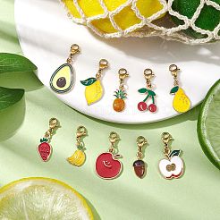 Fruit Alloy Enamel Pendant Decoration&nbsp;HJEW-JM02003