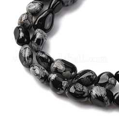 Natural Snowflake Obsidian Beads Strands&nbsp;G-K395-A04-01