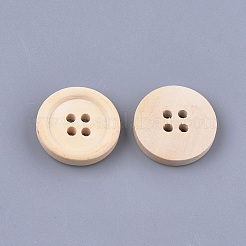 4-Hole Wooden Buttons&nbsp;WOOD-S055-08A