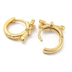 Arrow Real 18K Gold Plated Brass Hoop Earrings&nbsp;EJEW-L269-073G