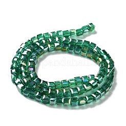 Electroplate Glass Bead Strands&nbsp;EGLA-J028-4x4mm-AB14