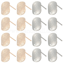 40Pcs 2 Colors Brass Stud Earrings Findings&nbsp;KK-SC0006-86